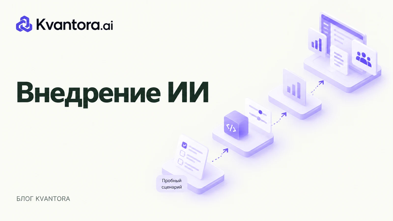 Обложка статьи «Внедрение ИИ в компанию: план от задачи до рабочего процесса»