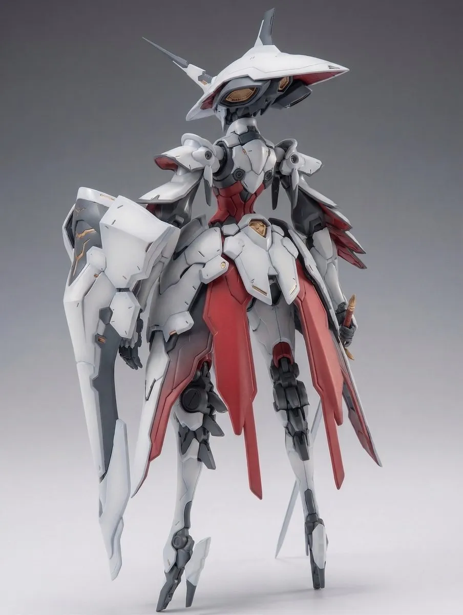 Пример концепта пластиковой модели FAMG-001 Aurelith в масштабе 1/7 с головой, вдохновлённой Jingasa. · пример 1