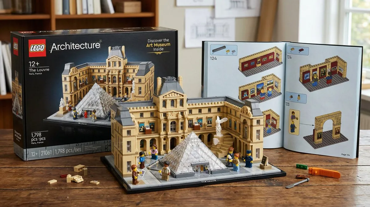 Пример шаблона промпта для создания набора Lego с коробкой и инструкциями. · пример 4
