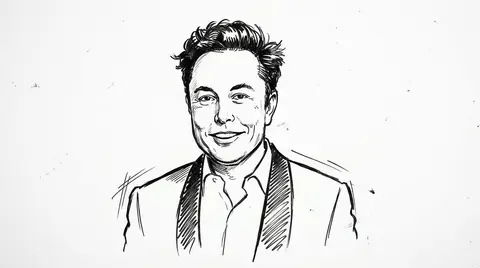Пример промпта для минималистичной рисованной иллюстрации.