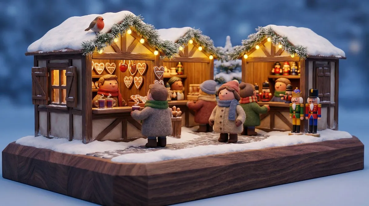 Пример шаблона для миниатюрной диорамы с глиняными персонажами. · пример 3