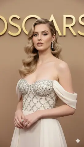 Пример JSON-промта для трёх портретов Sydney Sweeney среди древних руин.