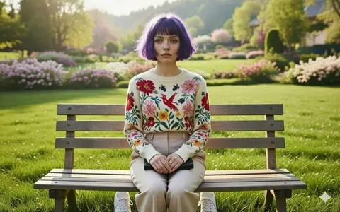 Пример промпта для персонажа Wareen с фиолетовым каре.