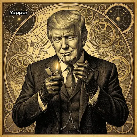 Пример промпта для гравюрного портрета Donald Trump в стимпанк-окружении