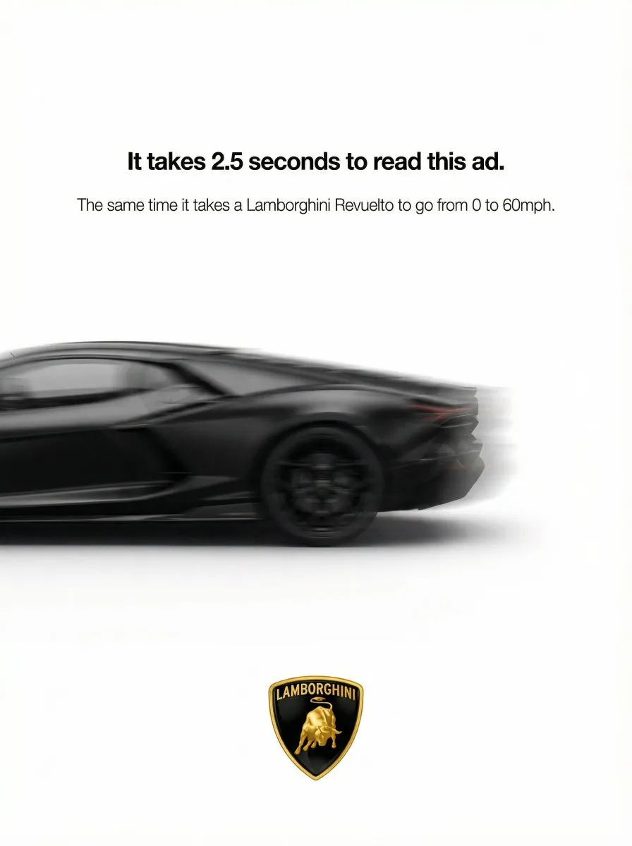 Пример изображения, оформленного как реклама Lamborghini. · пример 2