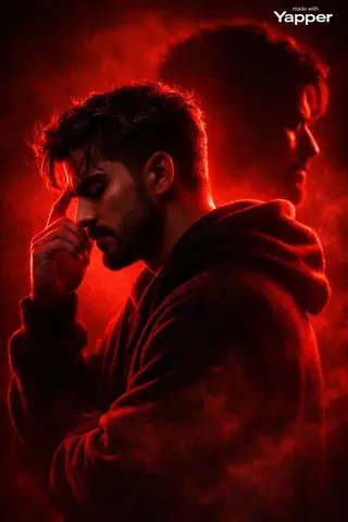 Пример промпта для кинематографичного красного портрета с двойной экспозицией