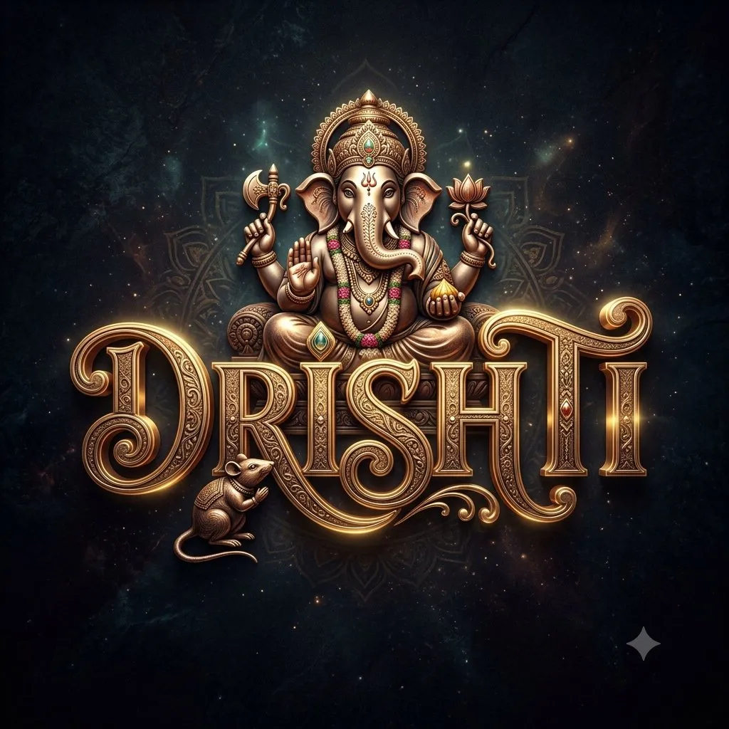 Пример промпта для трёхмерного логотипа GANESH с изображением божества · пример 4