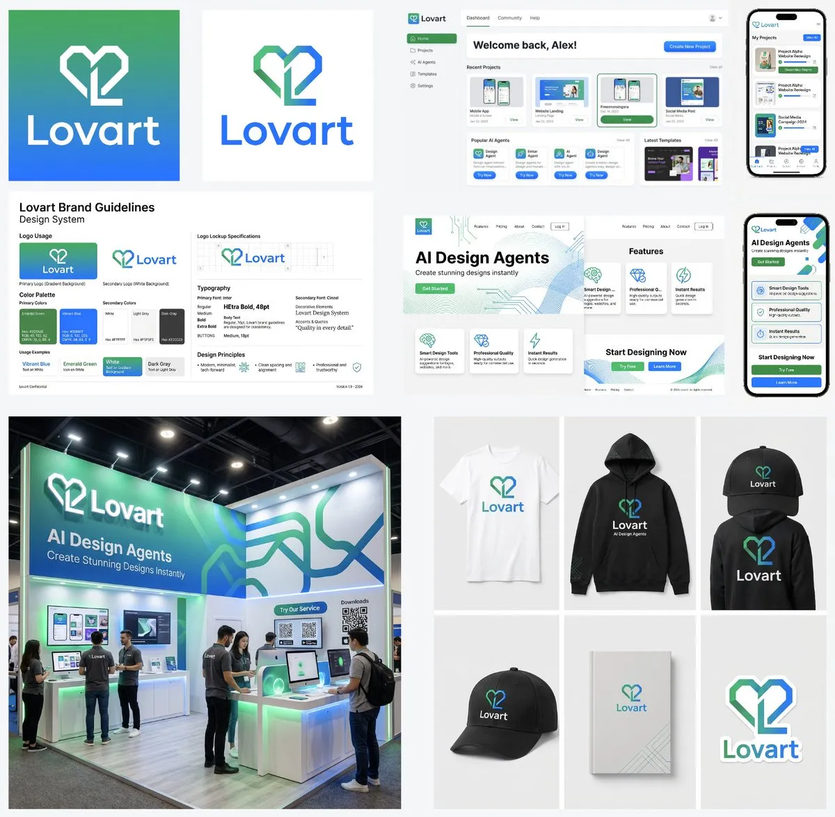 Запрос на создание логотипа и визуальной айдентики Lovart