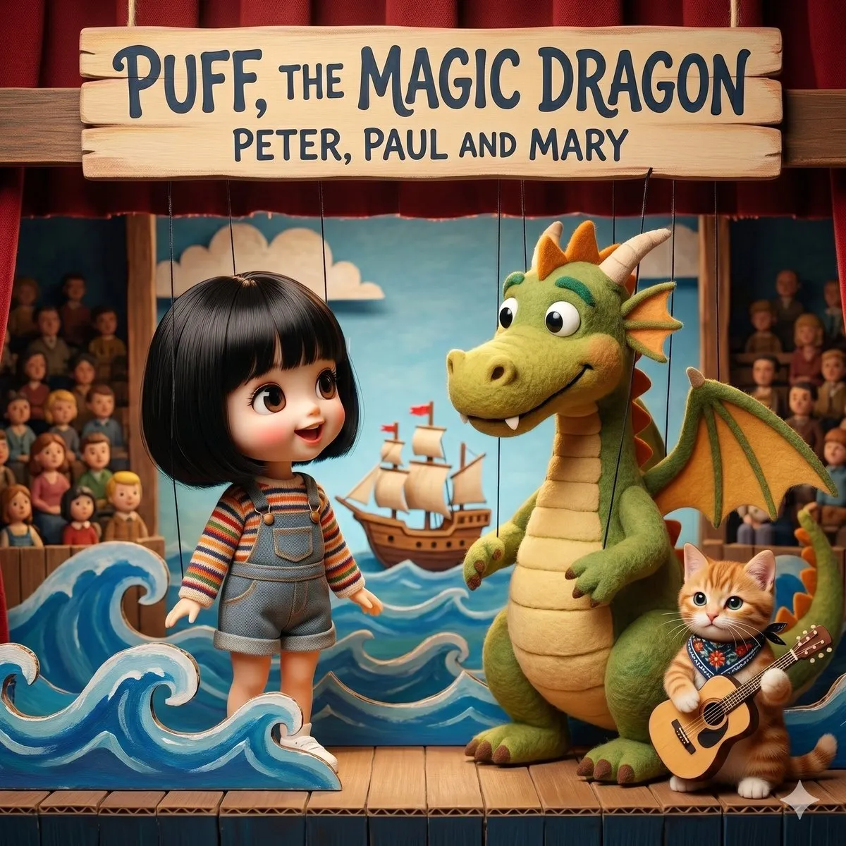 Пример параметра с названием песни Puff, the Magic Dragon и именами исполнителей. · пример 4