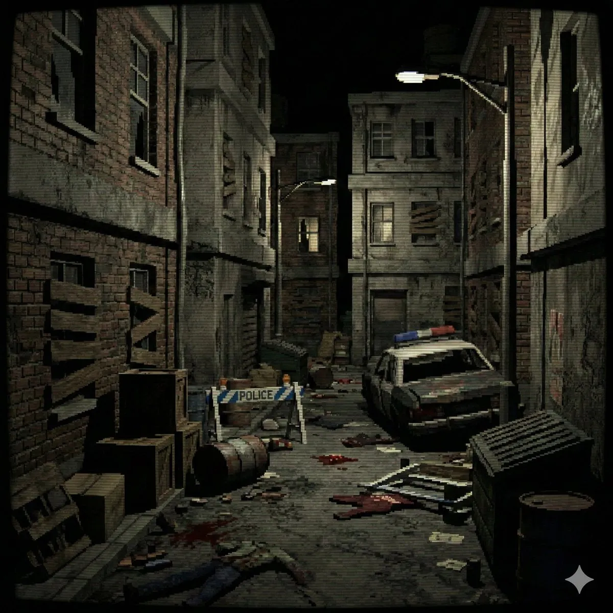 Фон в стиле низкополигональной игры PlayStation 1. · пример 2