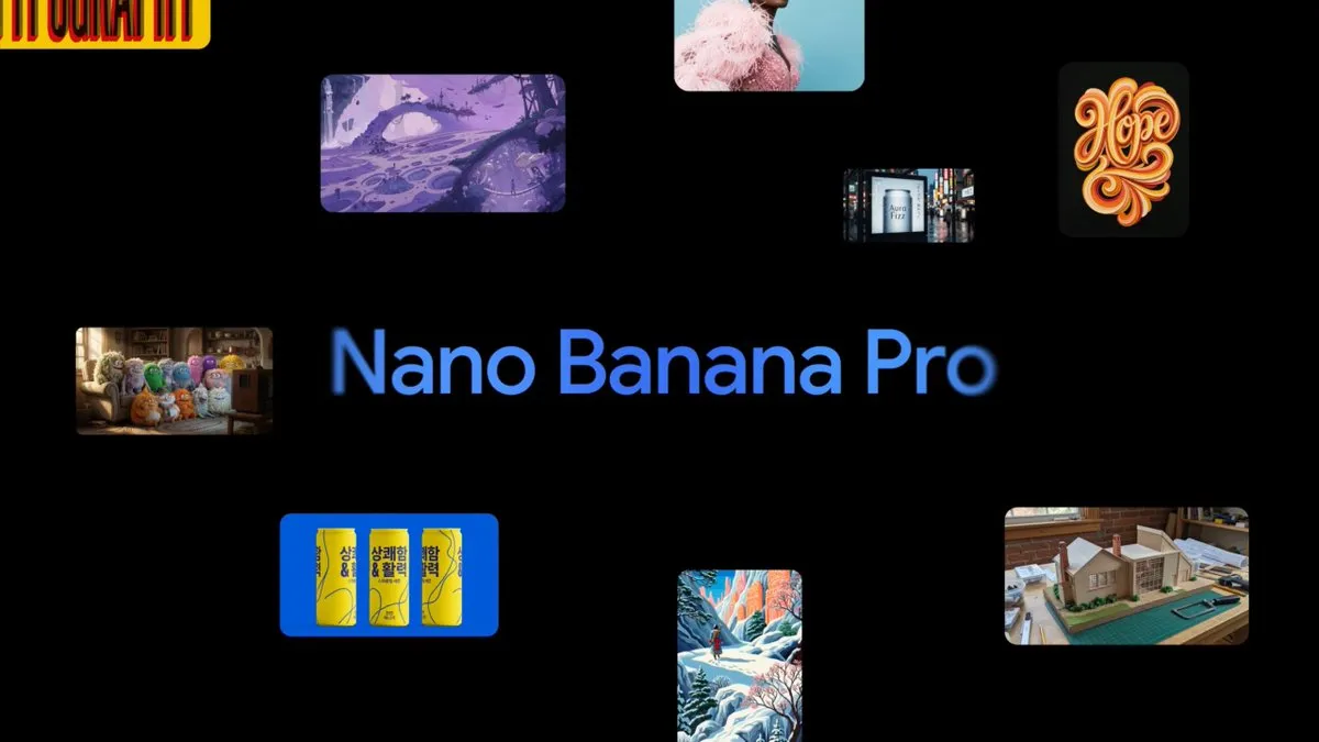 Пример макета с анонсом официального запуска Nano Banana Pro от Google. · пример 2