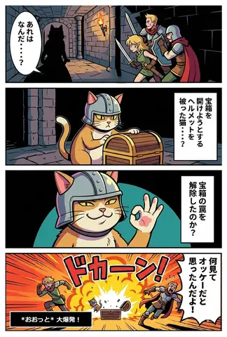 Персонаж-коточеловек в изображении коллаборации Wizardry и Genba Neko показывает жест OK.