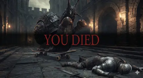 Промпт для улитки в стилистике мрачной souls-like-видеоигры.