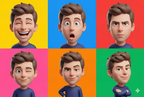 Детализированный глянцевый 3D-персонаж в стиле коллекционной виниловой игрушки.