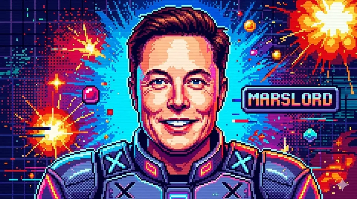Портрет пиксельного аркадного героя в стиле 16-bit с неоновыми деталями и ретро-фоном. · пример 2