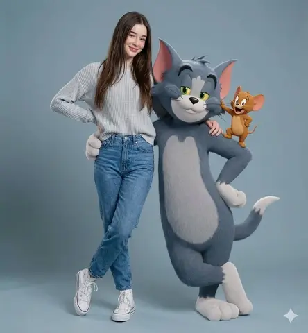 Пример из источника к повреждённому JSON-промпту для портрета с Tom & Jerry.