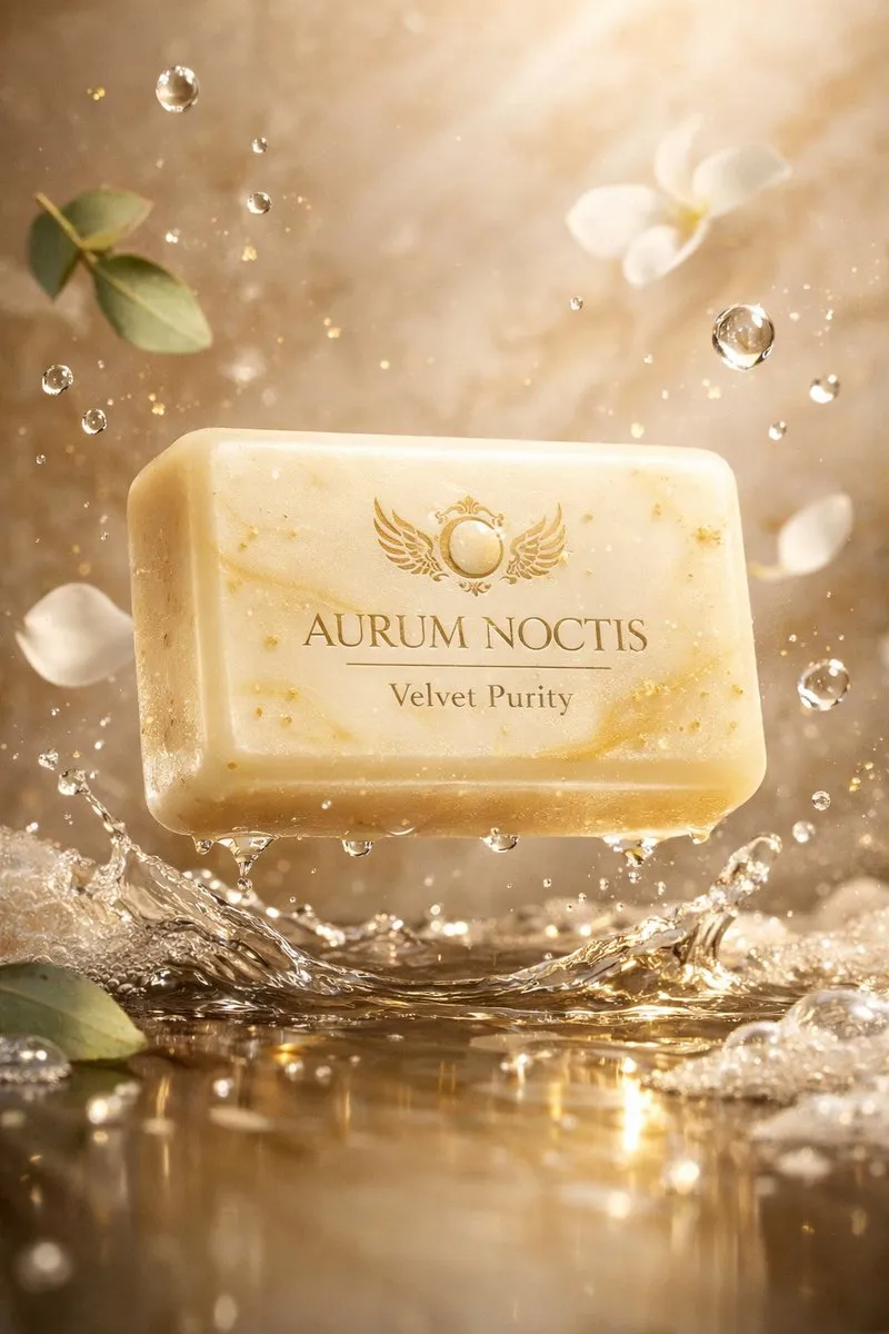 Доступная часть промта для премиальной рекламы мыла AURUM NOCTIS. · пример 2
