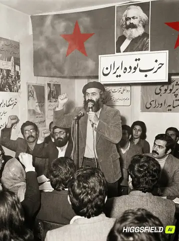 Краткое описание мужчины, связанного с левой партией в Иране 1970-х годов.