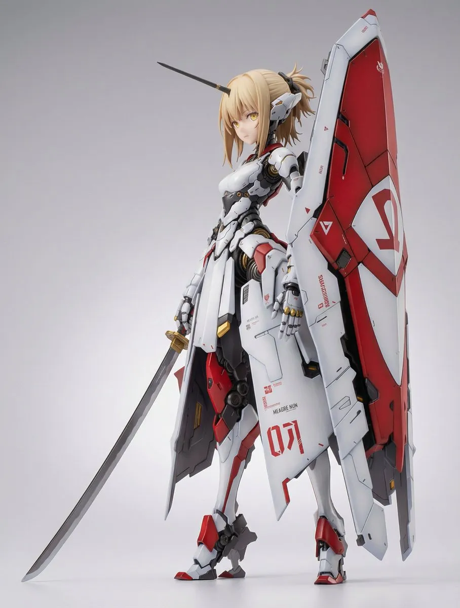 Пример надписи для концепта фигурки KNIGHT MECHA GIRL Re : No.A Amaterasu. · пример 3
