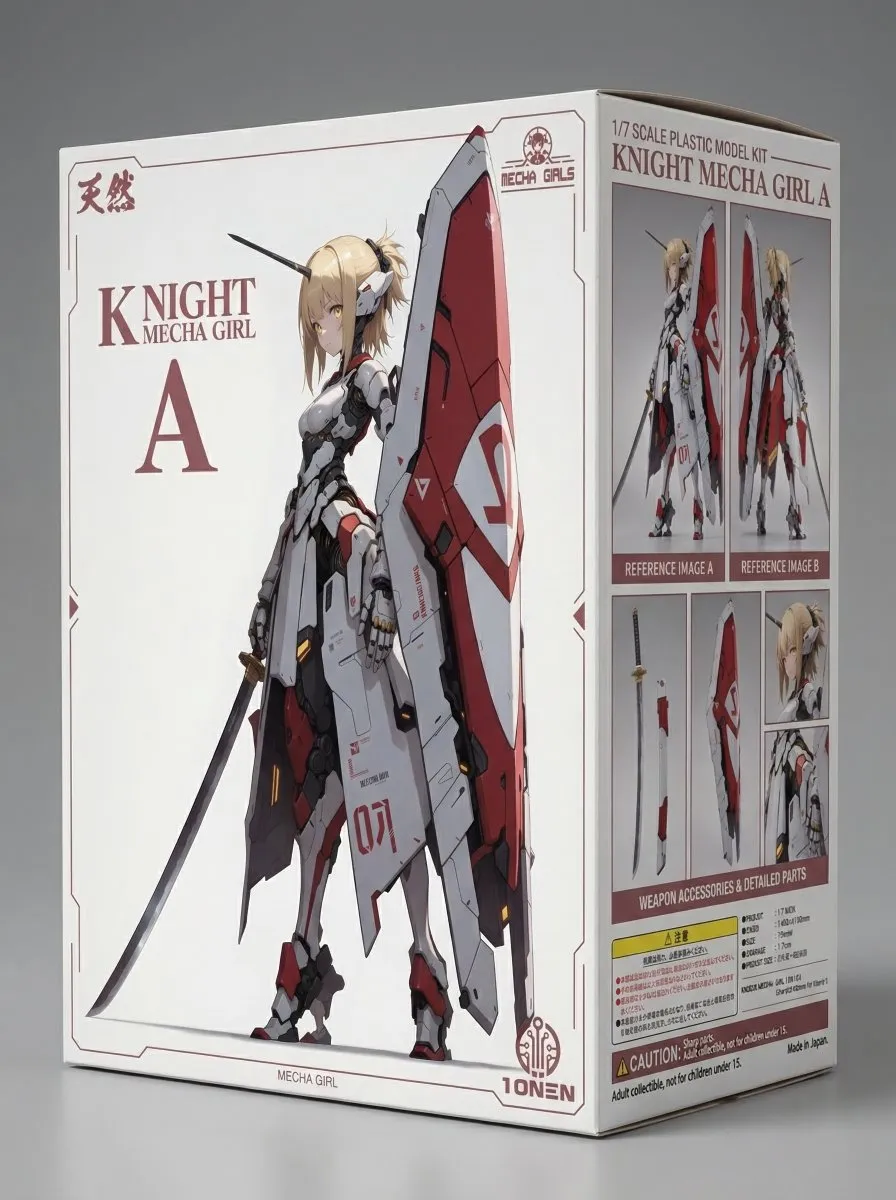 Пример надписи для концепта фигурки KNIGHT MECHA GIRL Re : No.A Amaterasu. · пример 2
