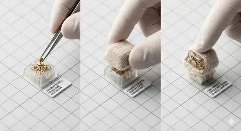 Структурированный промпт для предметной фотографии клавиш механической клавиатуры.