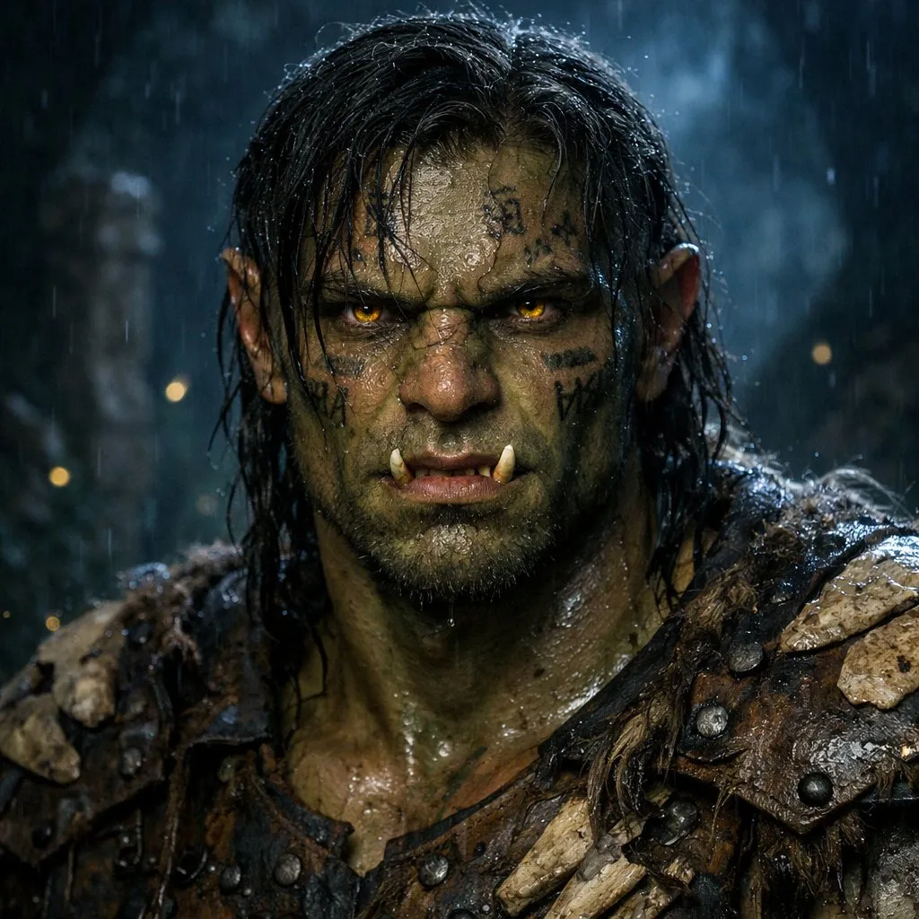Пример короткого промпта для проверки фотореализма изображения орка · пример 3