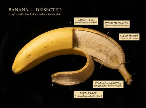 Промт для детального разреза природного объекта с подписями на чёрном бархатном фоне.