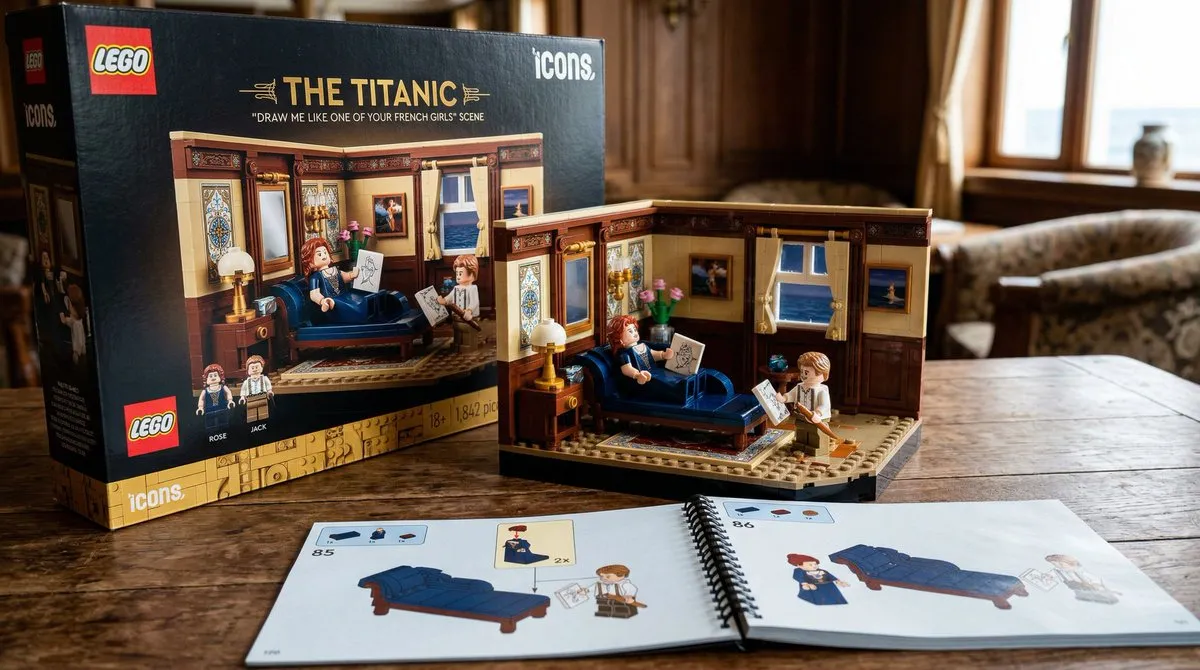 Пример шаблона промпта для создания набора Lego с коробкой и инструкциями. · пример 3
