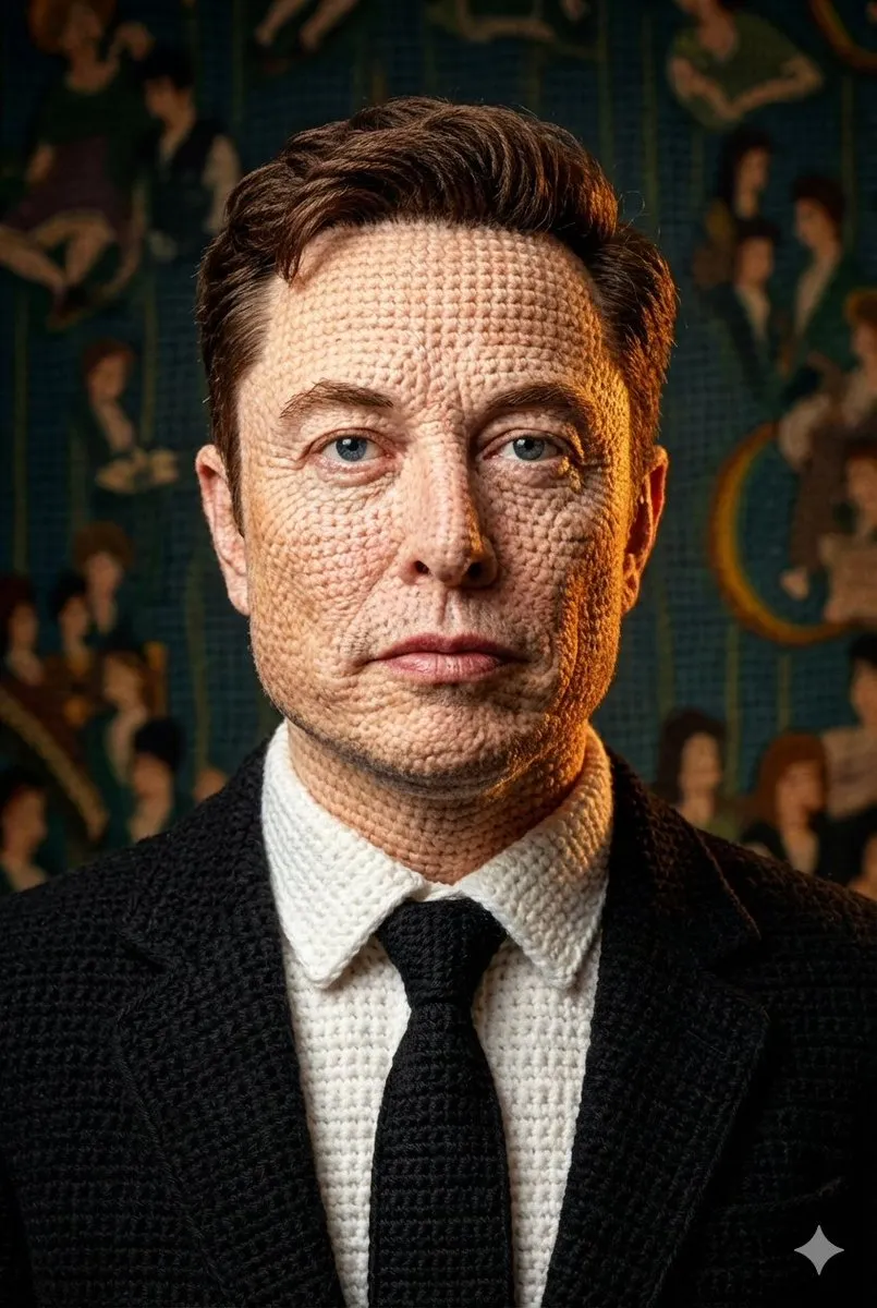 Пример из источника для портрета персонажа с фактурой вязания. · пример 3