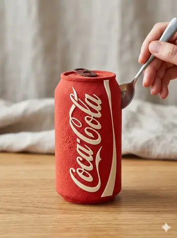 Целый матовый муссовый десерт и видео, где ложка открывает слои бисквита.