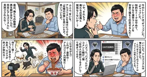Заметки для четырёхпанельной манги с рейтингами Sandwich Man и Tokyo 03.