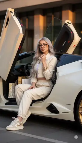Пример источника для JSON-промпта модной съёмки с Lamborghini Huracán.
