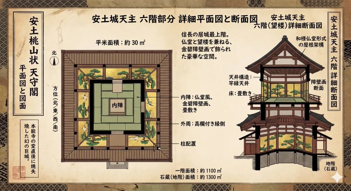 Пример промпта для создания плана и чертежа башни замка периода Azuchi-Momoyama. · пример 3