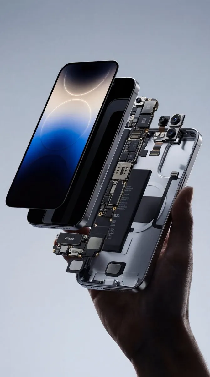 Текстовый промпт для двух студийных предметных снимков Apple Watch и iPhone 17. · пример 4
