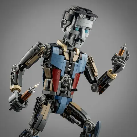 Пример источника для промпта макросъёмки сборки LEGO Technic.
