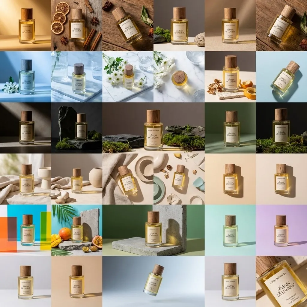 Пример источника для промпта с сеткой вариантов продуктовой фотографии. · пример 4