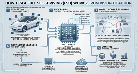 Пример из источника по промпту для объясняющей инфографики о Tesla FSD.