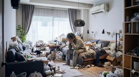 Промпт добавляет в сцену мрачные детали для усиления эмоционального эффекта.