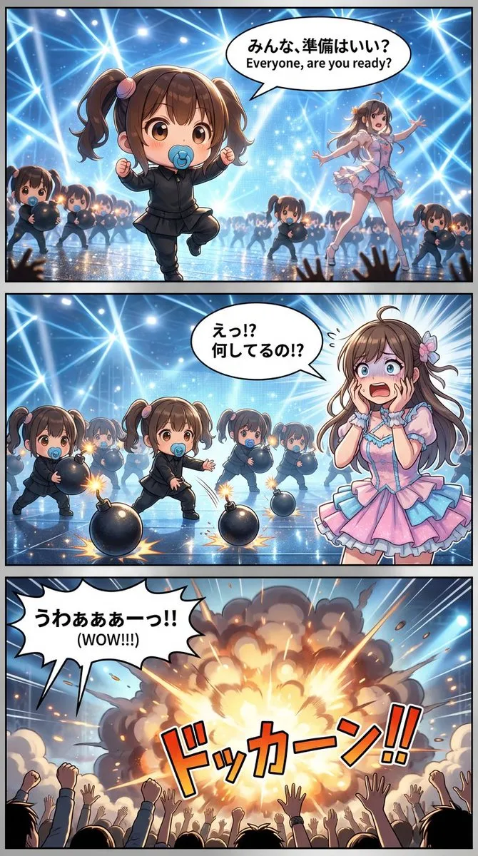 Иллюстрированная история разделена на кадры с детализированными персонажами и речевыми облачками. · пример 2