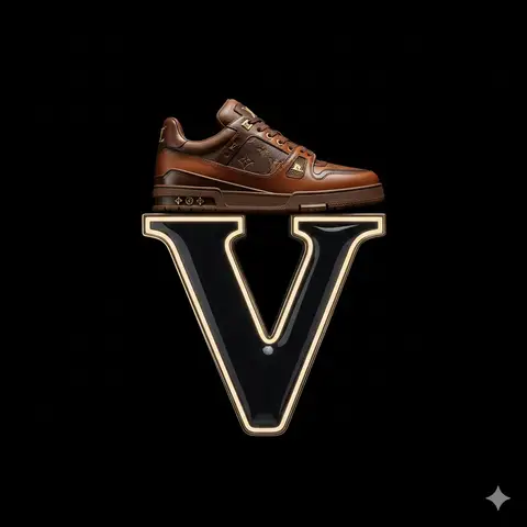 Пример JSON-промпта для лыжных очков Louis Vuitton на тёмном фоне.