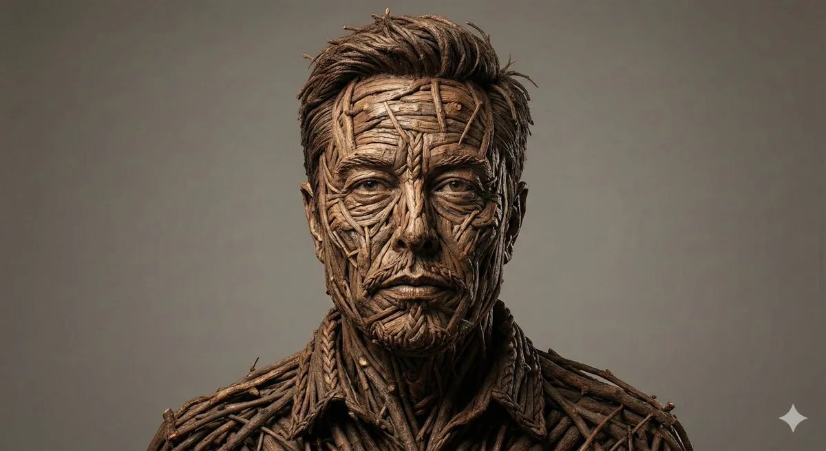 Пример промпта для портрета из веток по фотографии-референсу. · пример 3